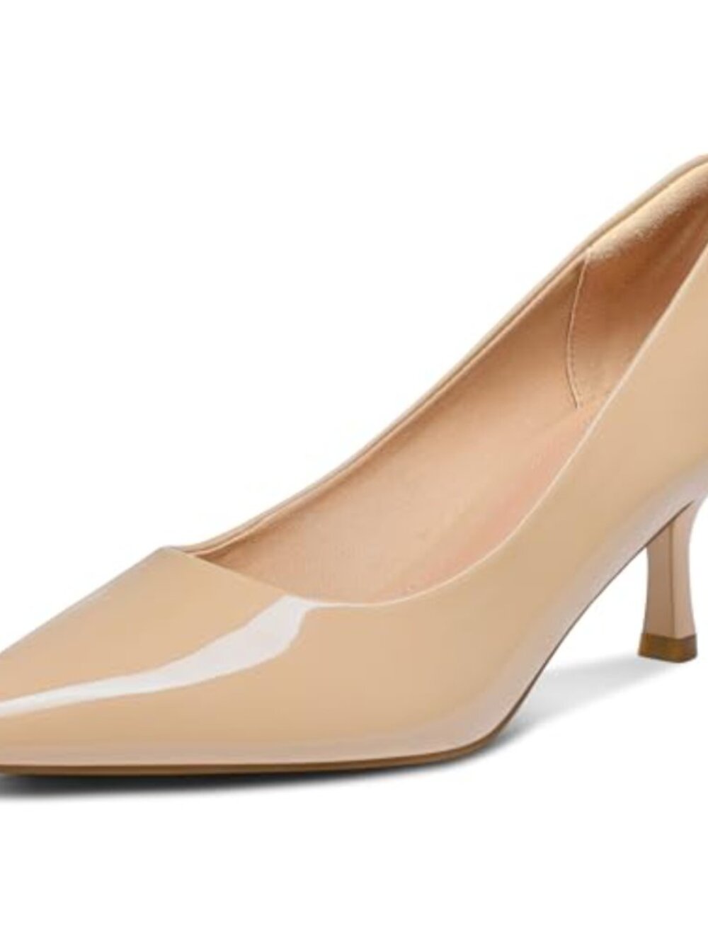 Kitten Heels Low Heel Pumps 2 Inch Closed Toe Wedding Dress Shoes Patent PU
